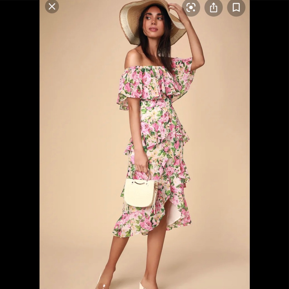 Beautiful tiered off the shoulder dress